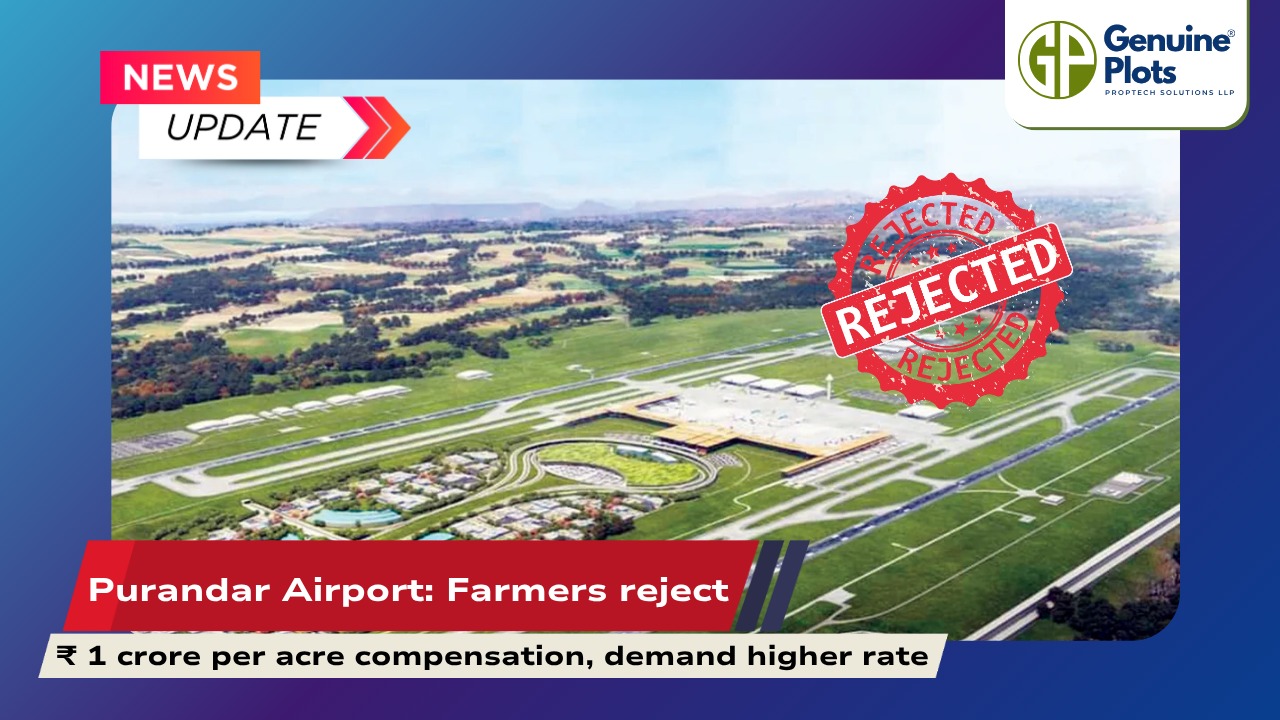 Purandar Airport: Farmers reject ₹ one crore per acre compensation, demand higher rate